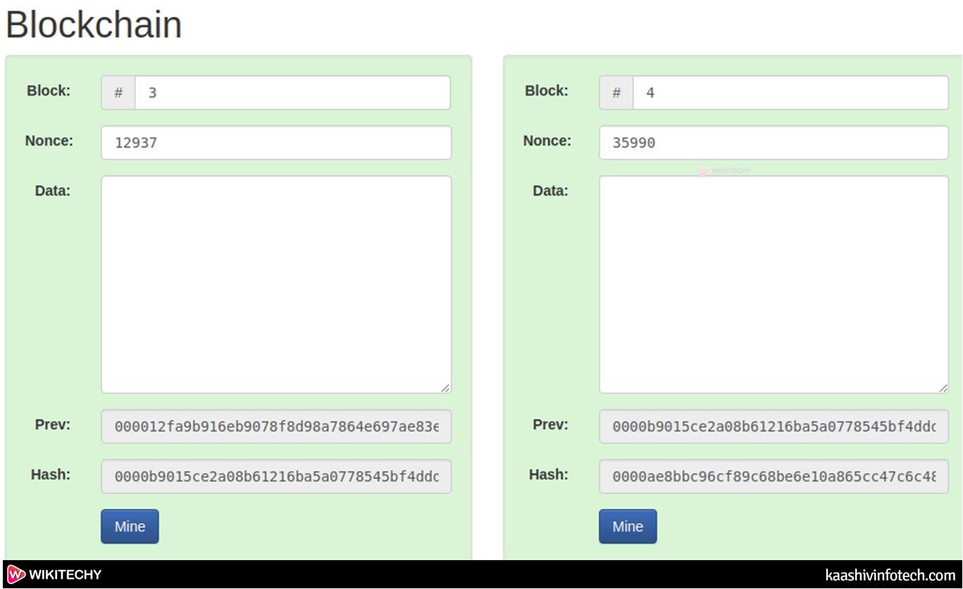  Block hashes work in Blockchain