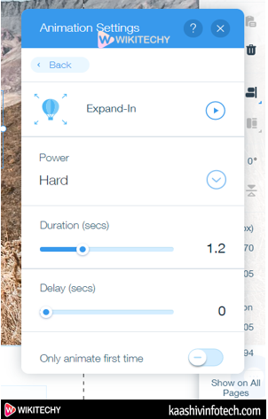  Animation Setting Window