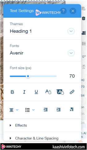  Text Setting Window