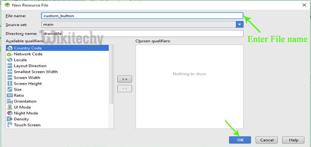  drawable resources xml file in android studio