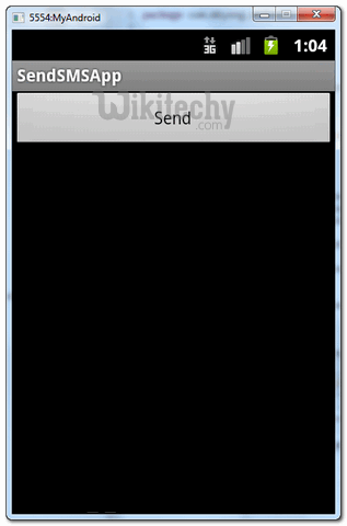  example android send sms message