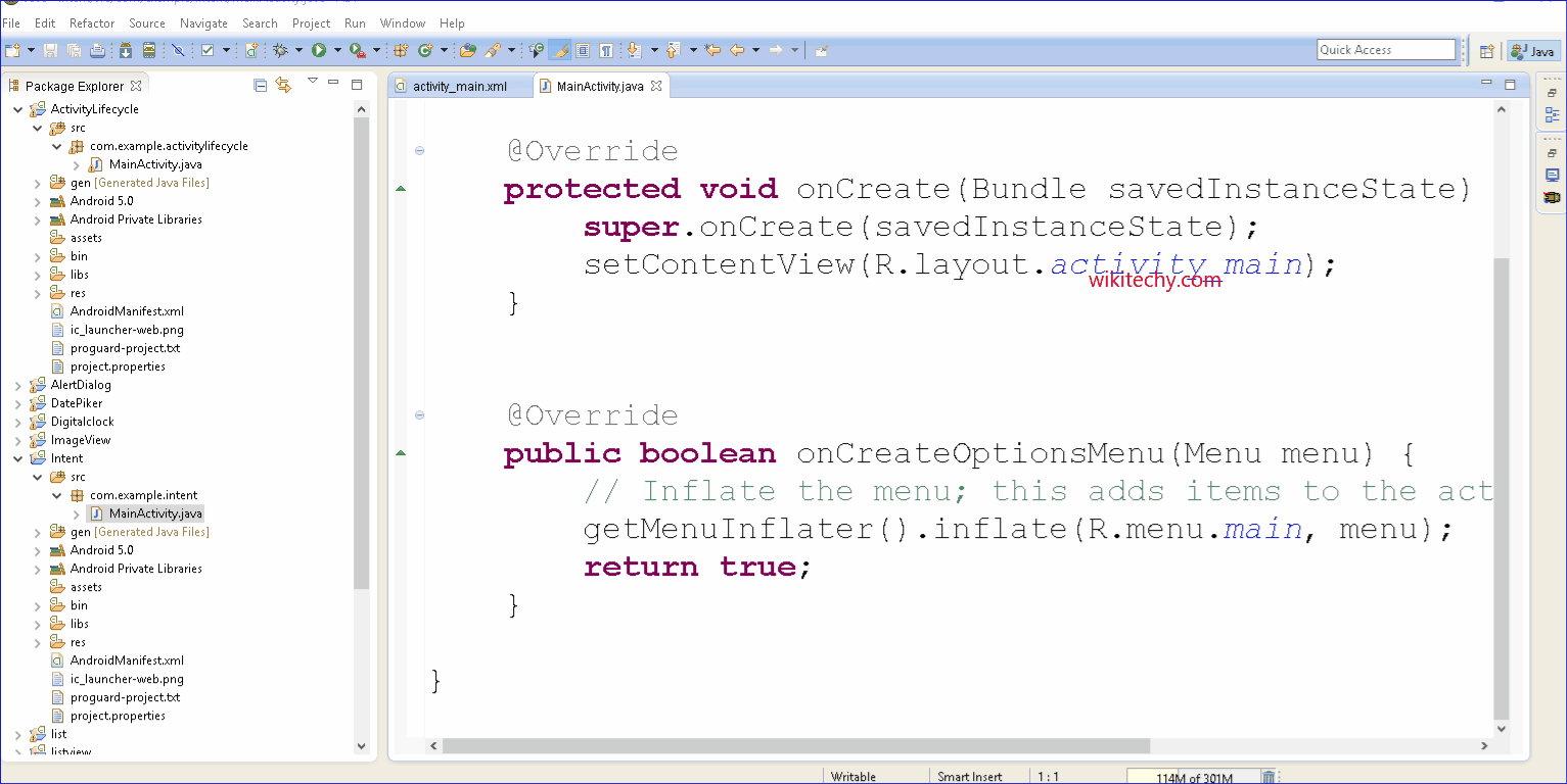 Intent in android