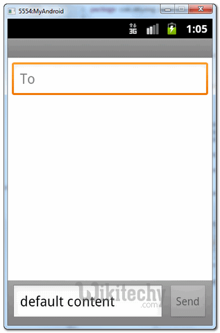  send sms message in android example