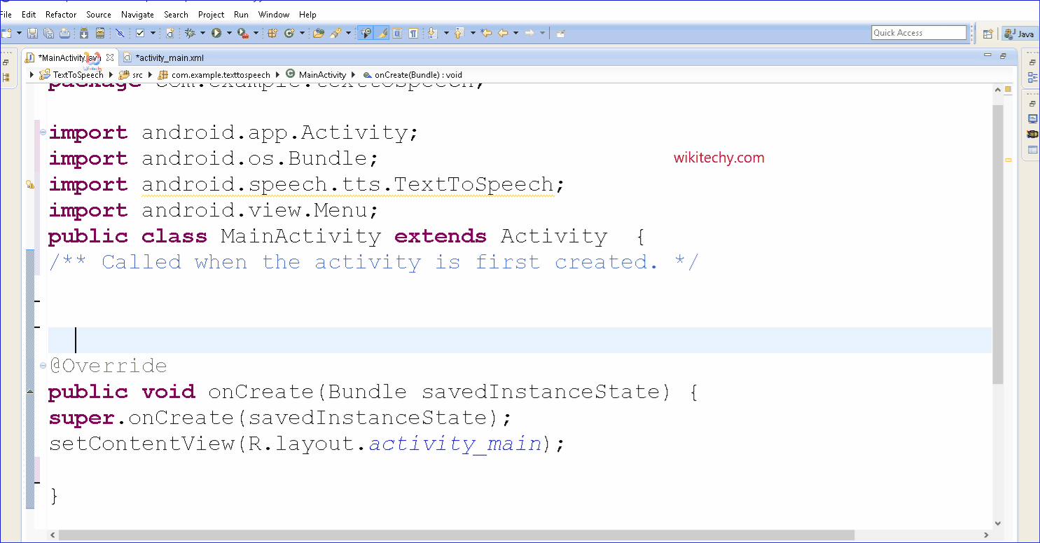 Android text to speech