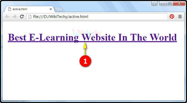 Output CSS A Active