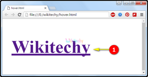 Output CSS A Hover