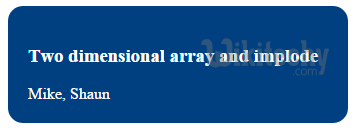 php-implode-two-dimensional-array