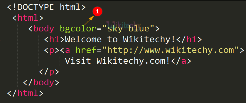 bgcolor Attribute Code Explanation