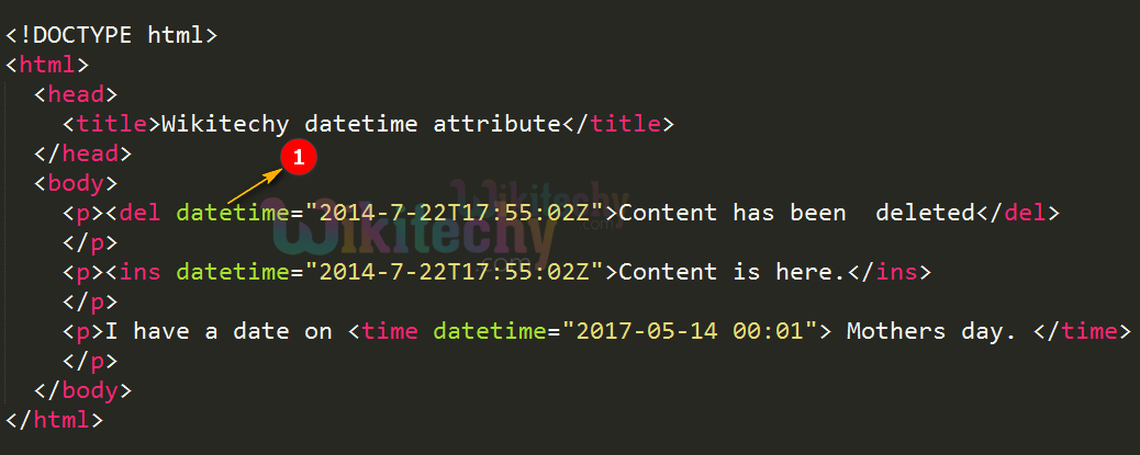  datetime Attribute Code Explanation