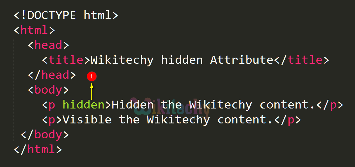 hidden Attribute Code Explanation