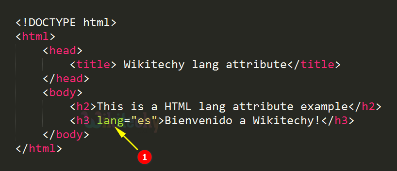 lang Attribute Code Explanation