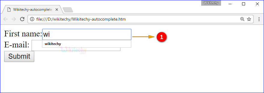 autocomplete Attribute Output