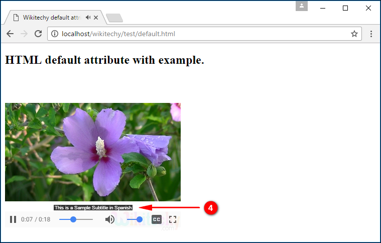 default Attribute Output