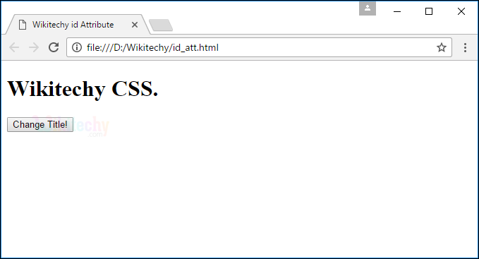 id Attribute Output