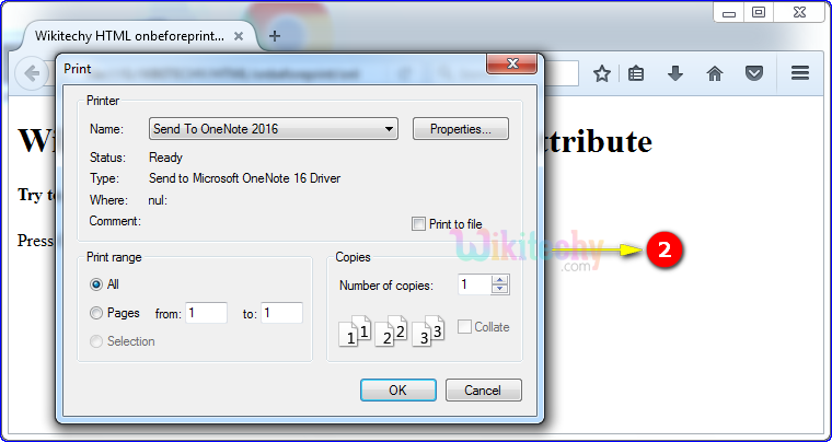 onbeforeprint1 Attribute Tag Output