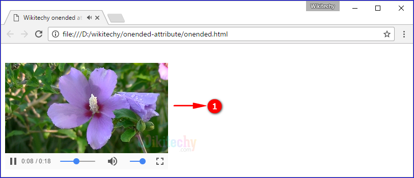 onended Attribute Output
