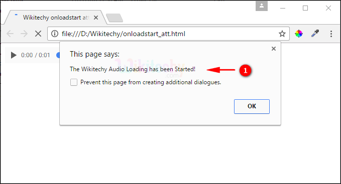onloadstart Attribute Output