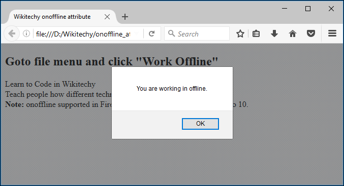 onoffline Attribute Output