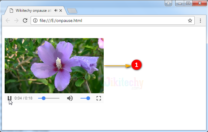 onpause Attribute Output
