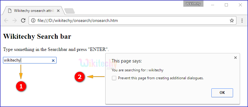 onsearch Attribute Output