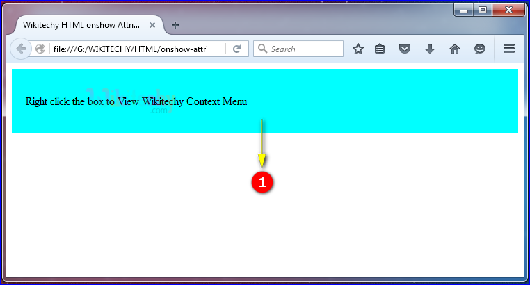 onshow Attribute Tag Output