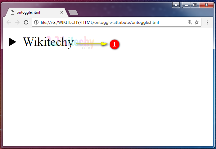 ontoggle Attribute Output