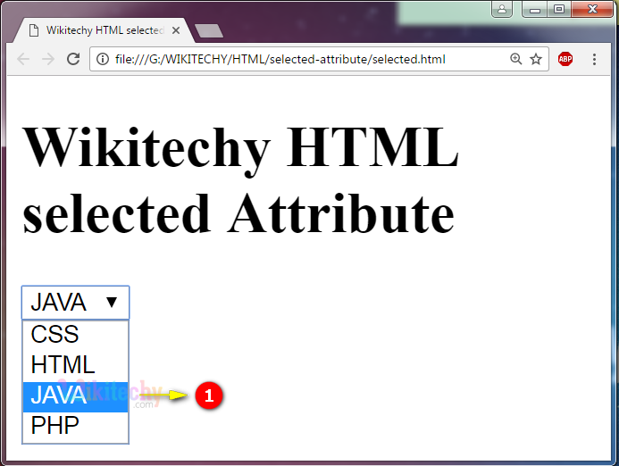 selected Attribute Output