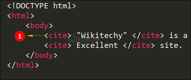 code explanation for citation element cite tag