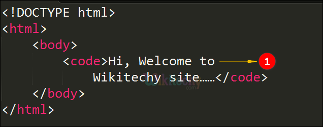 code explanation for code tag