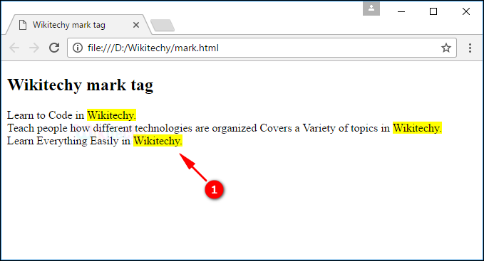 <mark> Tag Output