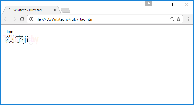 <ruby> Tag Output