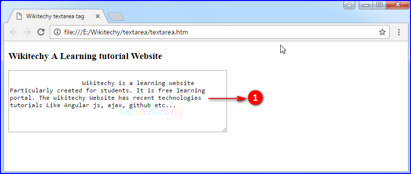 <textarea> Tag Output