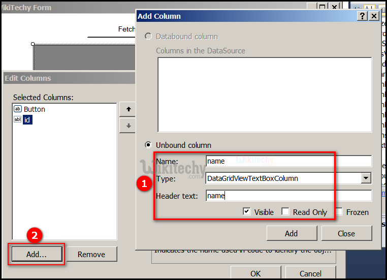  c-sharp button column4