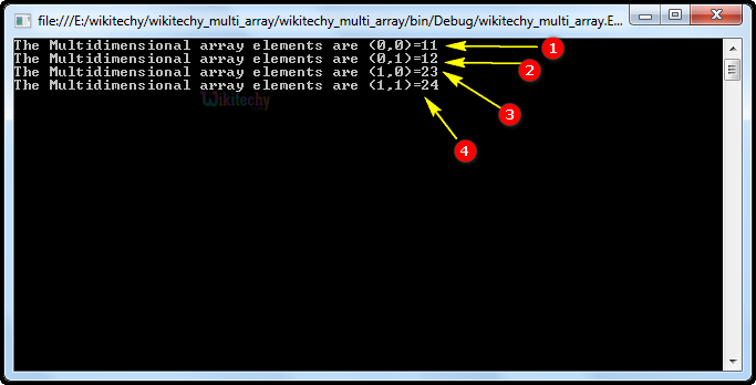  C# Multidimensional Array