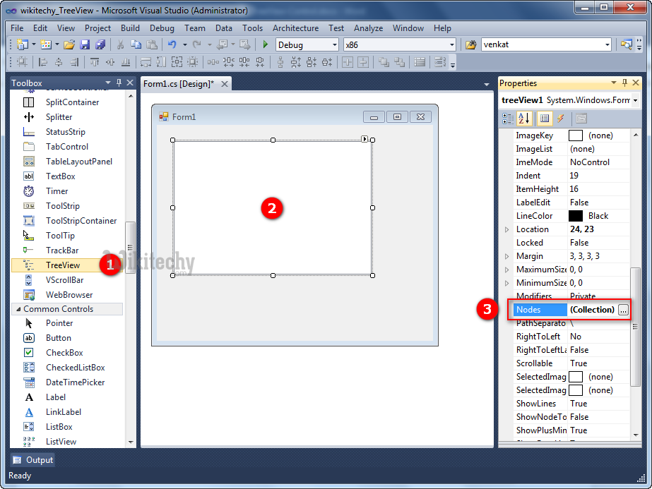  creating listbox in tree view control