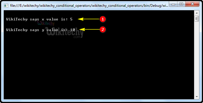  C conditional operators