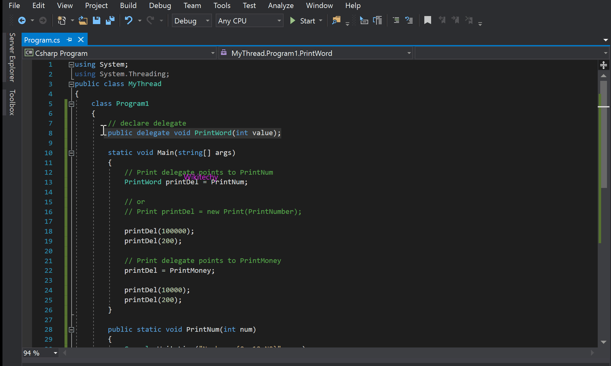 learn c# - c# tutorial - c# event handler - c# examples -  c# programs