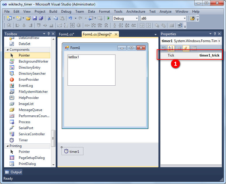  timer setup in tree view control