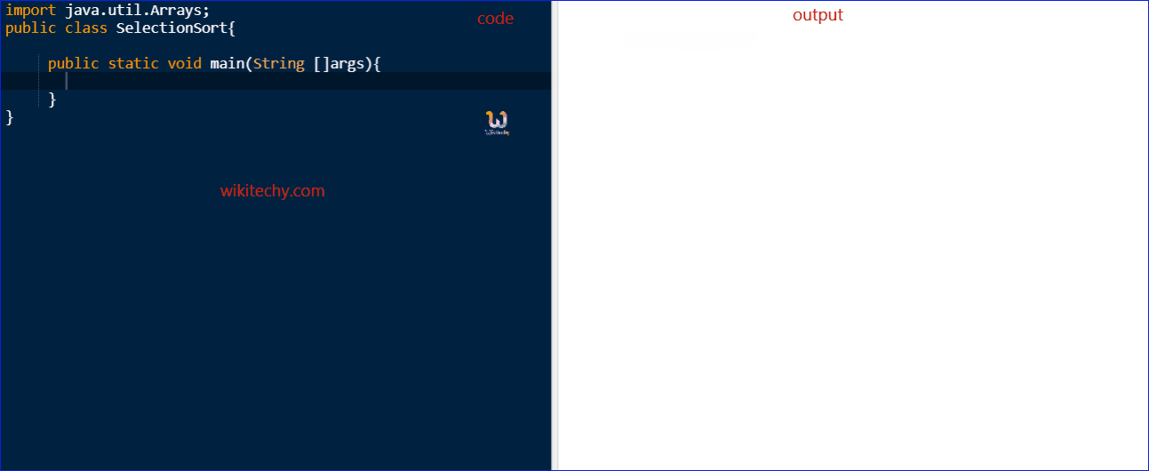  selection sort in Java