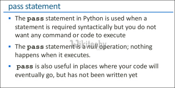 pass statement
