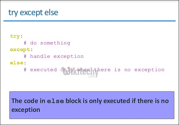 try except else