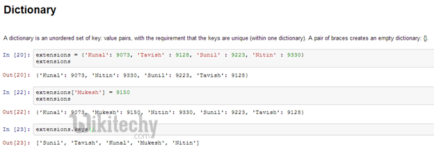  python-dictionary