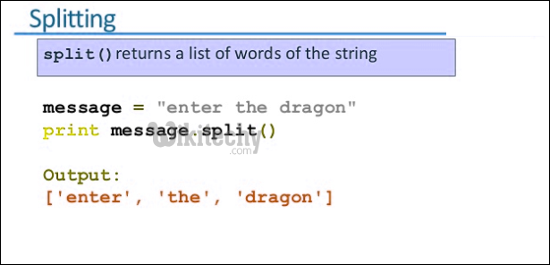splitting python